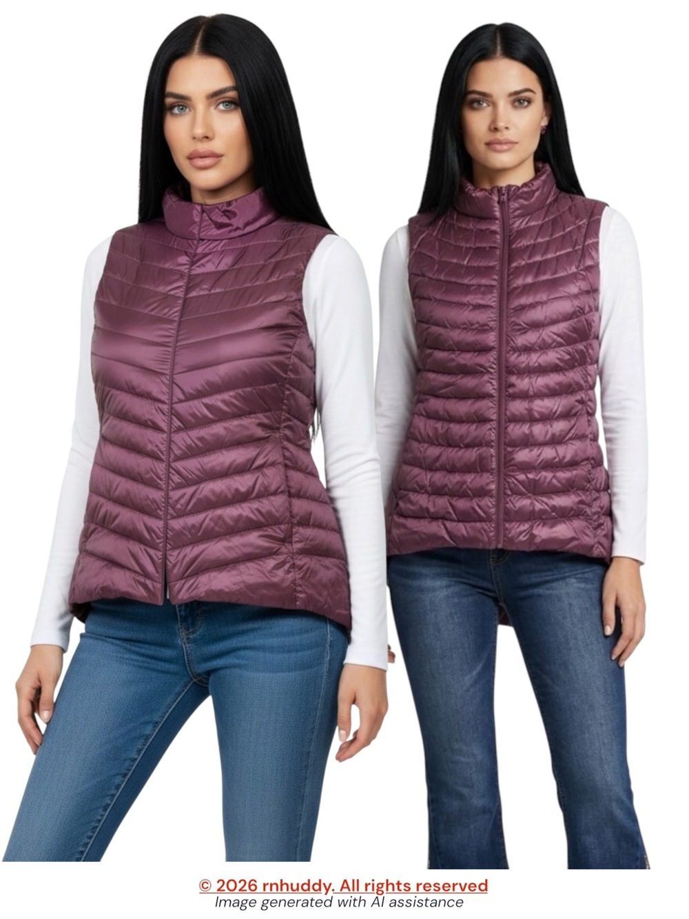 Athleta XS Downkind mauve/berry 90% goose down vest